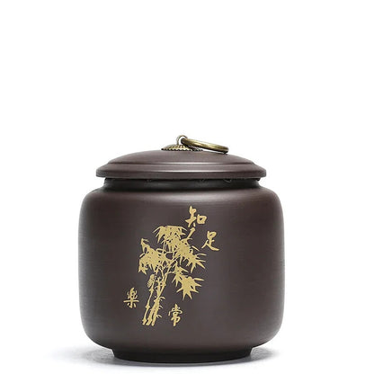 Chinese Purple Clay Tea Jar Oolong Tieguanyin Containers Sealed Coffee Tea Pot