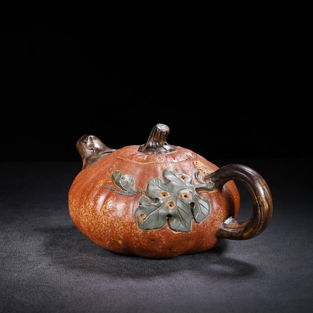 Chinese Yixing Zisha Clay Handmade Exquisite Teapot（南瓜 底款：蒋蓉）