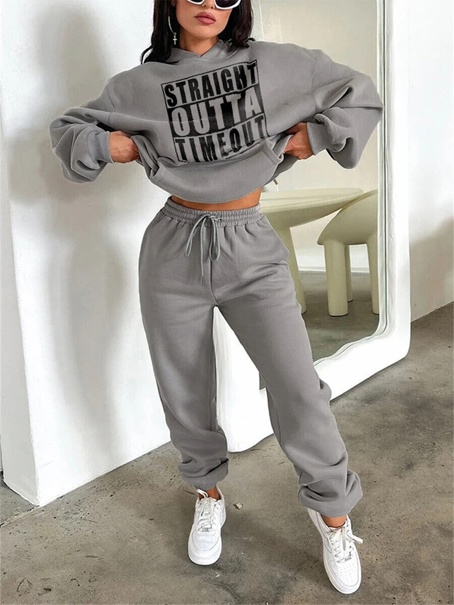 Suit Winter Spring Tracksuit Women 2 Pieces Set Sports Sweatshirts Sweatpants