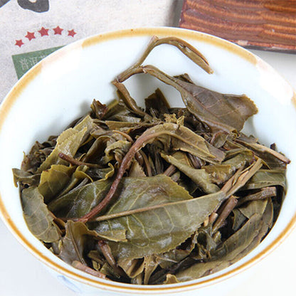 2013 QiaoMu Puerh Tea Age-Fermeted Cake Tea Haiwan Five Star Arbor Puer Tea 357g