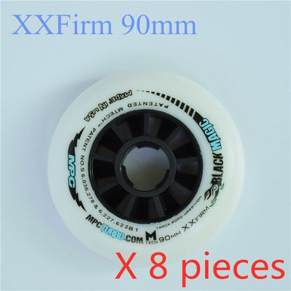 110/100/90mm Inline Speed Skates Wheel Indoor Track Outdoor Racing Black Magic