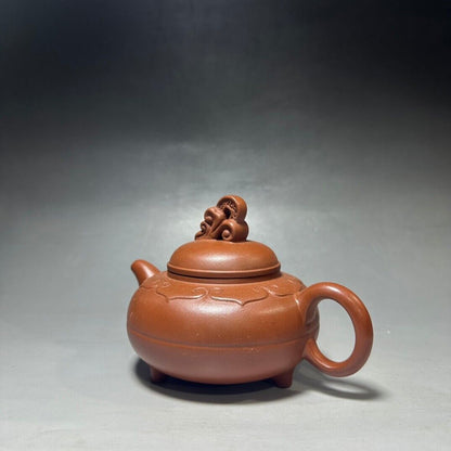 Chinese Yixing Zisha Clay Handmade Exquisite Teapot （三脚云肩 底款：蒋蓉）