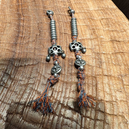 Vintage Alloy Mala Counter Tibetan Style Side Pendant with Tassel