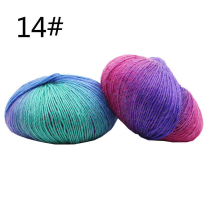 Hot Sale 50g Crochet soft Rainbow Dyeing Wool Yarn Crafts Hand Knitting Yarn