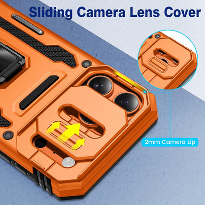 for Iphone 17 Pro Max Case, with Slide Camera Cover & Privacy Tempered Glass Scr