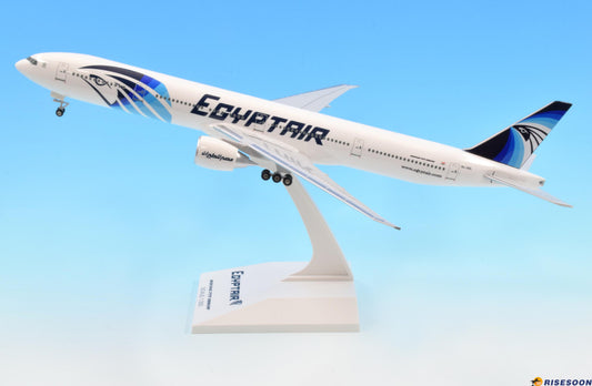 37CM 1:200 Risesoon EGYPTAIR BOEING 777-300ER Plane ABS Plastic Aircraft Model