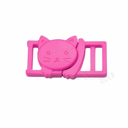 Cat Head Plastic Side Release Buckle Clips Outdoor Backpack Pet Collar 12pcs