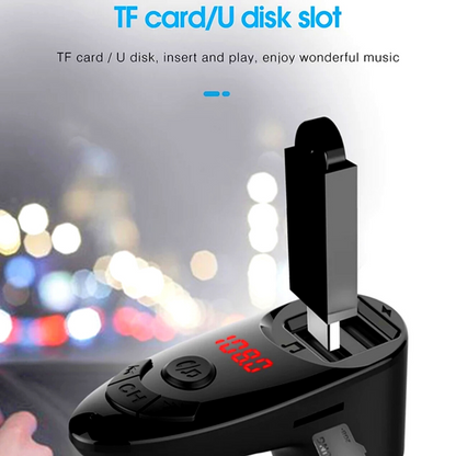 Wireless Bluetooth Car AUX Stereo Audio Receiver FM Adapter With Remote Control