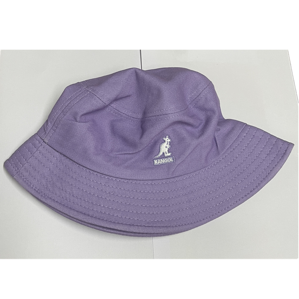 New Casual Kangol Washed Bucket Hat Men Women Cotton Flat Top Hats Headwear
