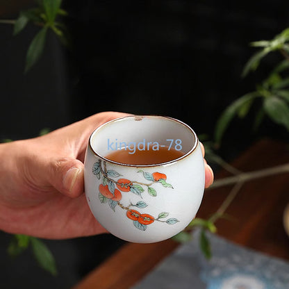 110ml Chinese Ceramics Ru Kiln Teacup Master's Cup Tea Bowl Tea Tasting Cup