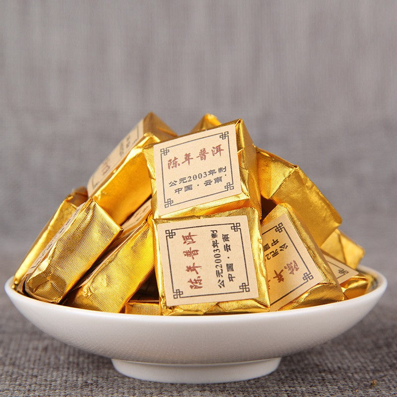 250g Yunnan Pu'er 2003 Ripe Pu Erh Small Tea Bricks
