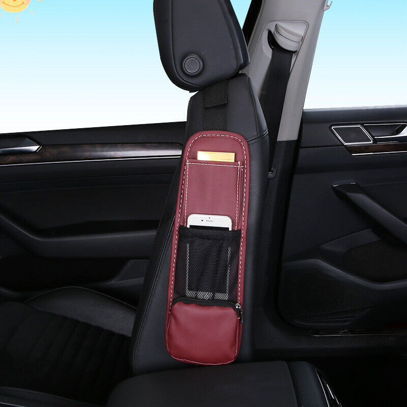 Car Seat Side Mesh Bag Organizer Storage Holder Phone Stowing Pocket Accessories