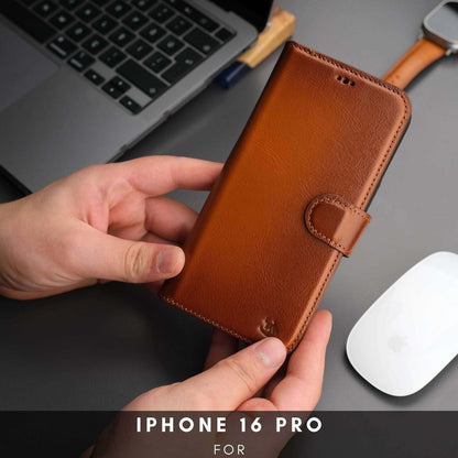 Casper iPhone 16 Pro Leather Wallet Case MagSafe