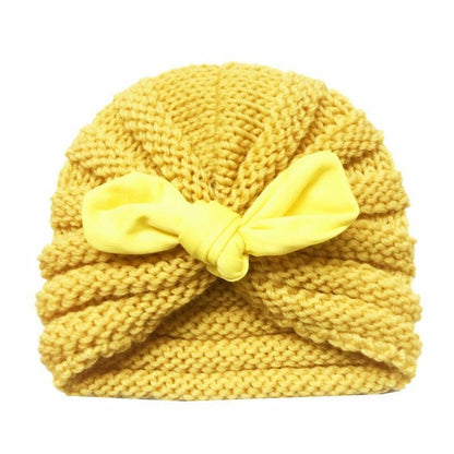 Baby Hat Knitted Winter Girls Bonnet Beanie Turban Newborn Cap Boys Accessories