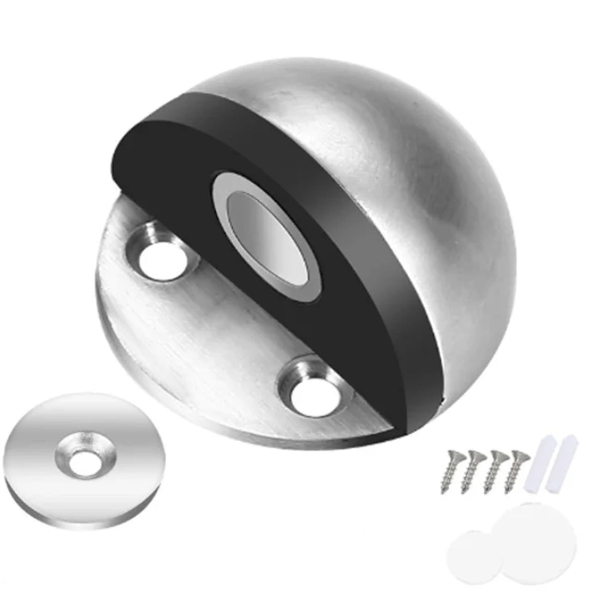 Stainless Steel Magnetic Suction Rubber Semi-circle Anti-collision Door Stop;