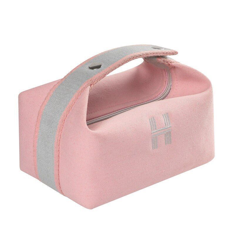 Waterproof Canvas Makeup Pouch Cosmetic Bag Makeup Organizer Bag Travel Cosmetic