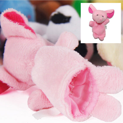 Elephant, Panda, Duck, Rabbit, Frog, Mouse, Cow, Bear, Dog, Hippo Finger Puppets