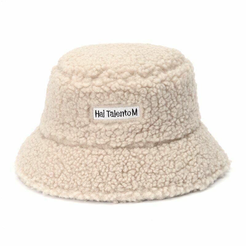 Bucket Hats Lamb Faux Fur Thickened Warm Velvet Winter Outdoor Plush Fisherman