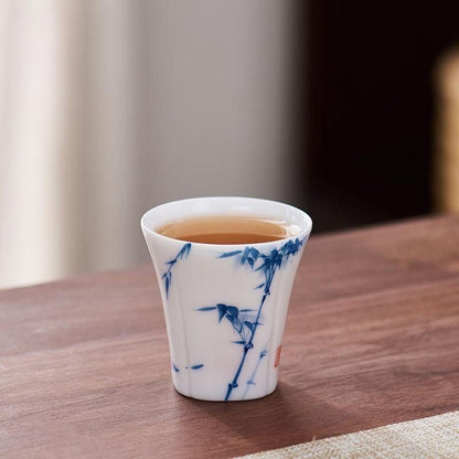 Bamboo Patterned Tea Cup Hand Drawn Single Cup Master Cup Teacup Fragrance Cup