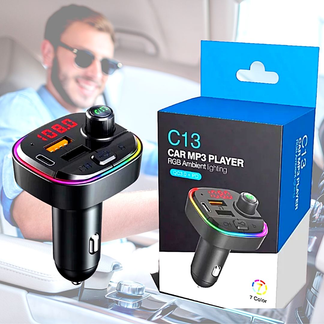 Accesorios Para Carro De Automovil Auto Musica Transmisor Bluetooth Cargador US
