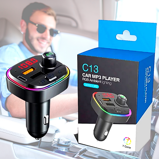Accesorios Para Carro De Automovil Auto Musica Transmisor Bluetooth Cargador US