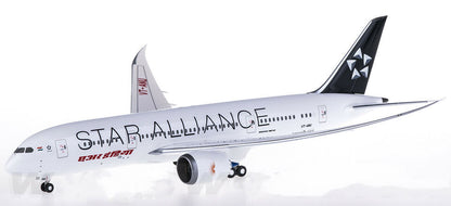 1:200 28CM Hogan AIR INDIA STAR ALLIANCE BOEING 787-8 Airplane ABS Plastic Model
