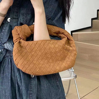 Handmade Woven Bag Synthetic Leather Shoulder Bag Handbag 26*3*16 CM Polyester