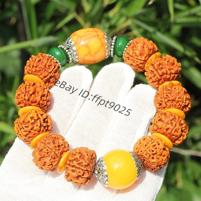 China Tibetan Collection Petal Vajra Bodhi Bracelet Men's Gift National Jewelry