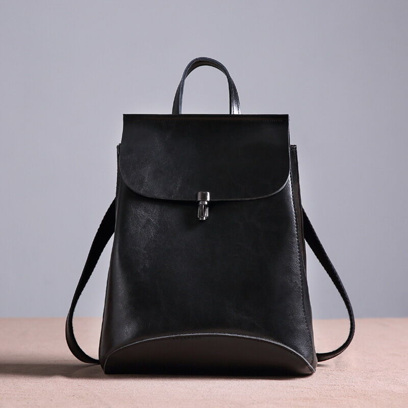 Convertible Small Real Leather Backpack Rucksack Shoulder Bag Purse Cute 2 Sizes
