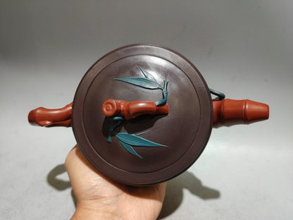 Chinese Yixing Zisha Clay Handmade Exquisite Dragon&Phoenix Teapot 31220