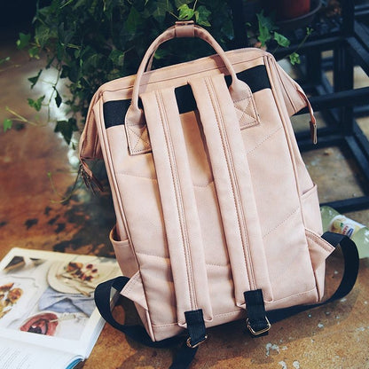 Synthetic Leather Backpack Shoulder Bag Laptop Schoolbags 40*26.5*17CM Polyester