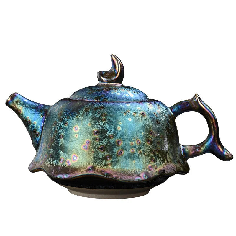 Jianzhan Yao Becomes Colorful Tea Pot Ceramic Tianmu Glazed Tea Pot Home