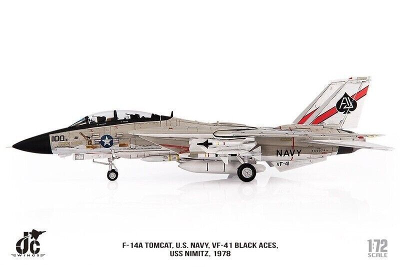 1:72 JC Wings Grumman F-14A Tomcat USN Nimitz 1978 Fighter Diecast Plane Model
