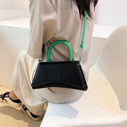 Contrast Color Small Square Bag Luxury Shoulder Fashion Messenger Bag 24*13*7 CM