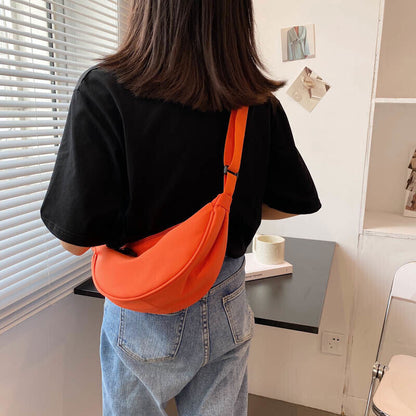 Crossbody Canvas Sling Bag For Women Hobos Chest Bag Students Shoulder Bag Strap