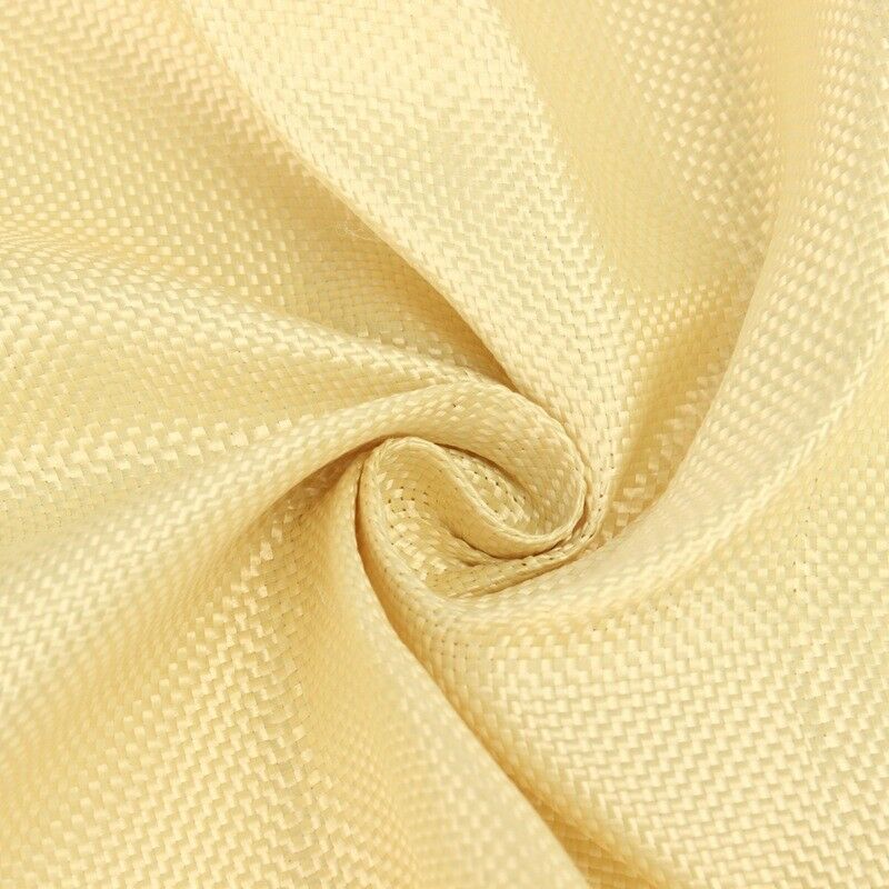 200gsm Fabric Woven Aramid Fiber Cloth Plain 100cm/39.4'' Width Yellow