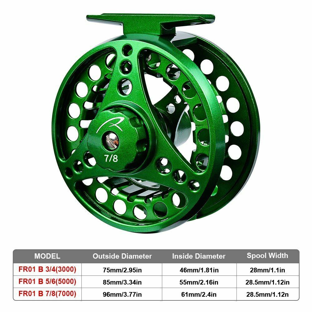 Fly Fishing Wheel 3/4-5/6-7/8 WT Reel Aluminum CNC Machine Cut Large Die Casting