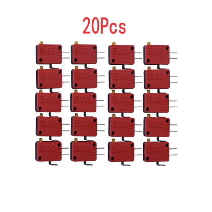 10/20Pcs Red New 3 Pin Microswitch Push Button For Arcade Mame Jamma Games F
