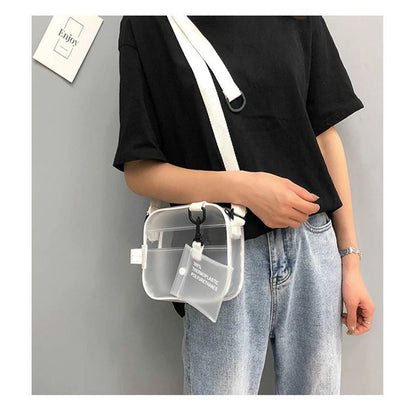 Transparent Bag Crossbody Small Phone Bag Shoulder Handbag Card Purse 19*15 CM