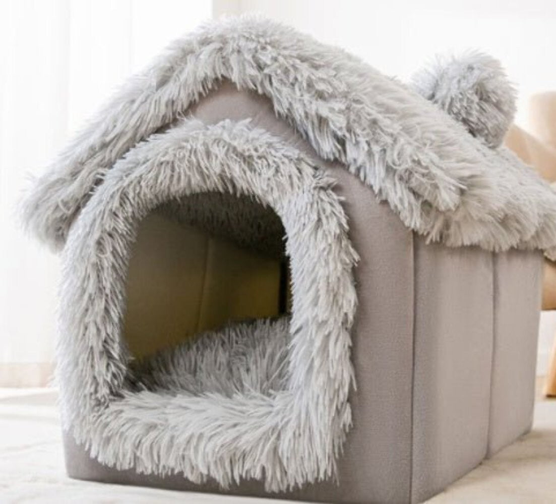 Sleep Kennel Pet Nest Warm Removable Cave Bed