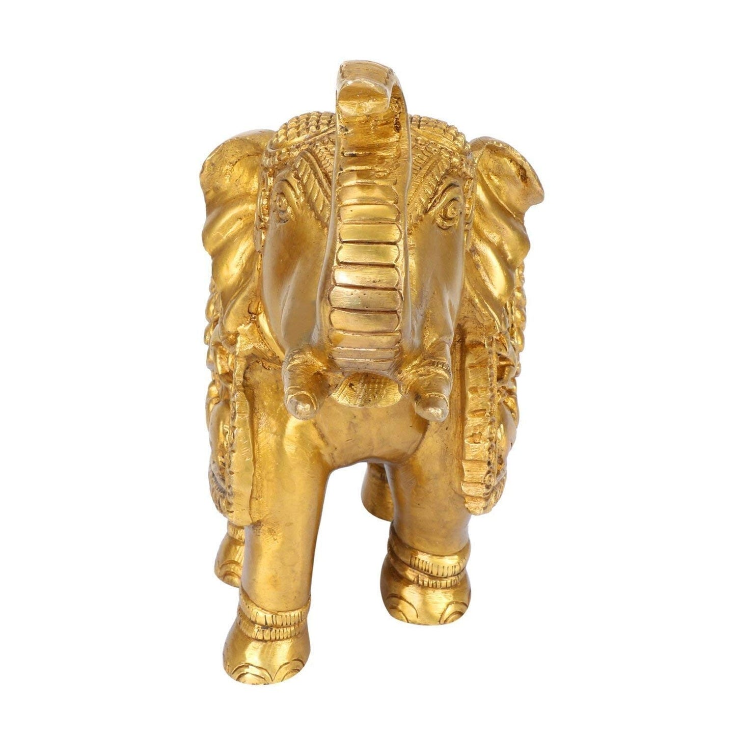 Brass Engraved Elephant Fengsui Vastu Idol Figurines Statue For Home Decor