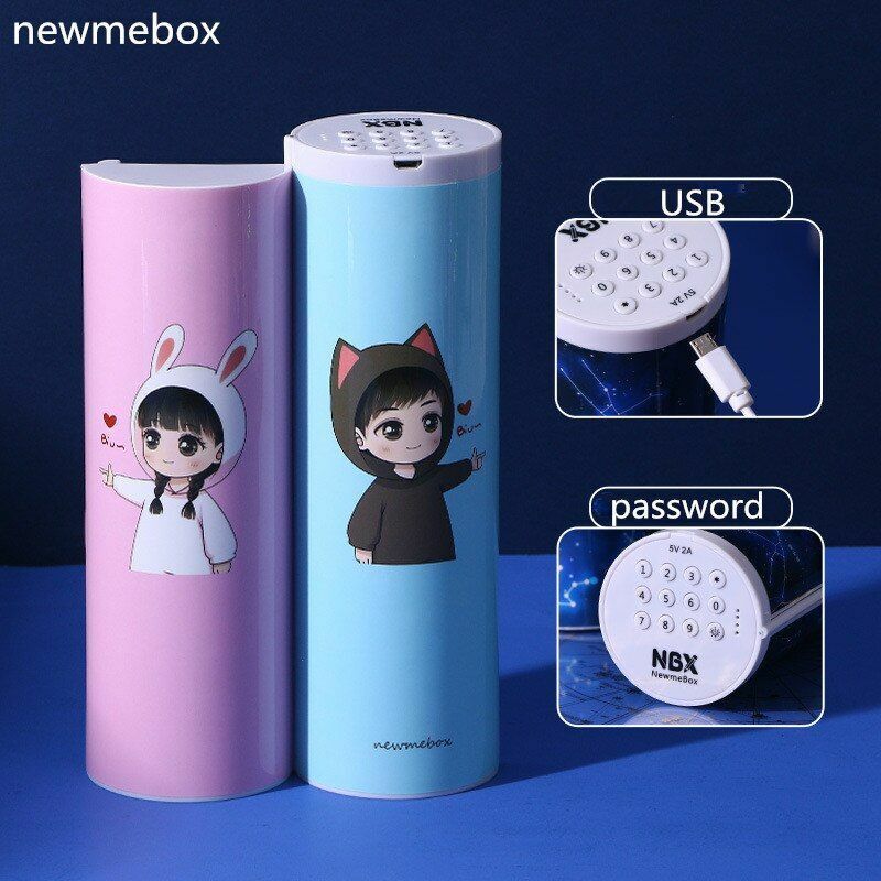 Pencil Case Translucent Quicksand Kawaii NBX Solar Calculator Box School Supplie