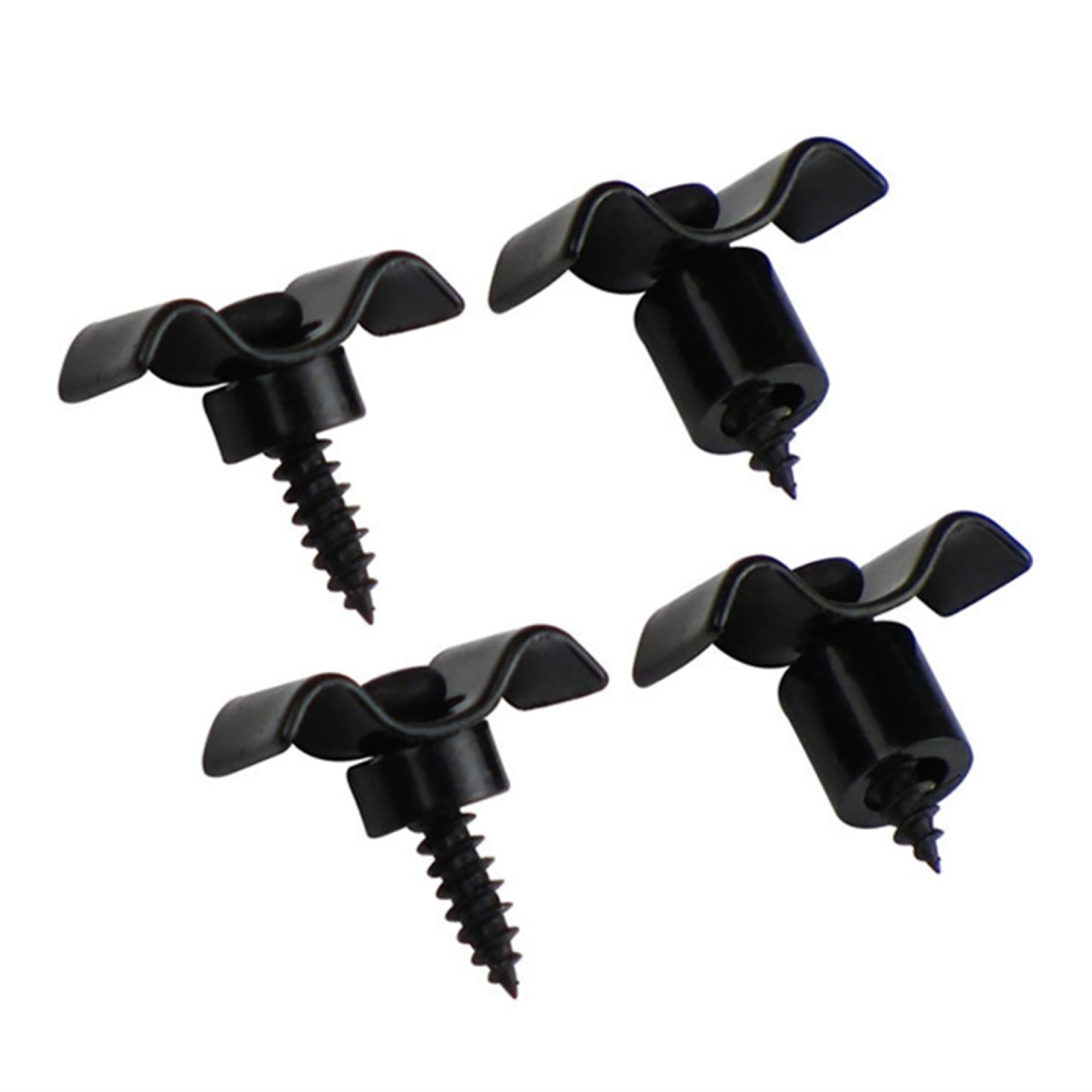 2 Sets Black Guitar String Trees Retainer Guides w/ Screws Kit for Guitar Bass;