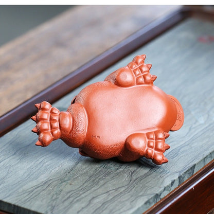 Chinese Tea Pet Creative Table Decoration Yixing Zisha Zhu Clay Tea Play Toad