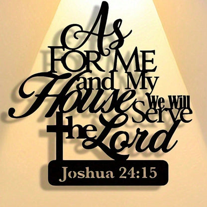 Metal Christian Wall Art Scripture Verse Waterproof Religious Home Decor Gift
