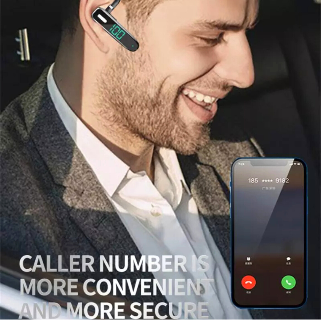 US Wireless Bluetooth Earpiece Headset Driving Trucker Earbuds Noise Cancelling