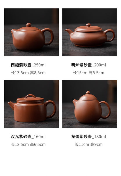 Purple Sand Teapot Dahongpao Tea Xishi Pot Handmade Ceramic Kung Fu Tea Set