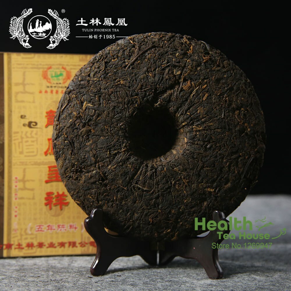 Material Ripe Pu Erh Tea 357g/12.59oz TuLin "Long Feng Cheng Xiang"