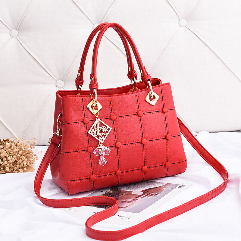 Womens Lady Handbag Shoulder Messenger Tote Crossbody Bags Purse Crystal Pendant