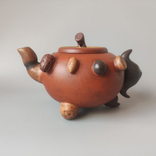 Vintage Chinese Yixing Purple Clay Teapot Zisha Ceremony Collectible Rare Large